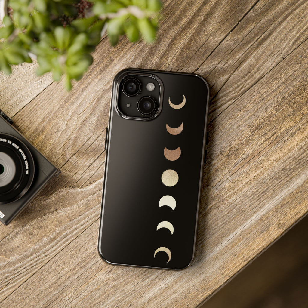 Moon Phase Tough Phone Case — Minimalist Celestial iPhone Protector