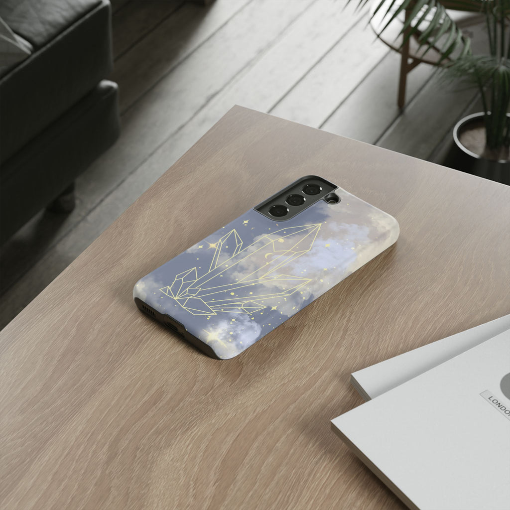 Crystal Moon Tough Phone Case — Mystical Cloudy Sky Protective Cover