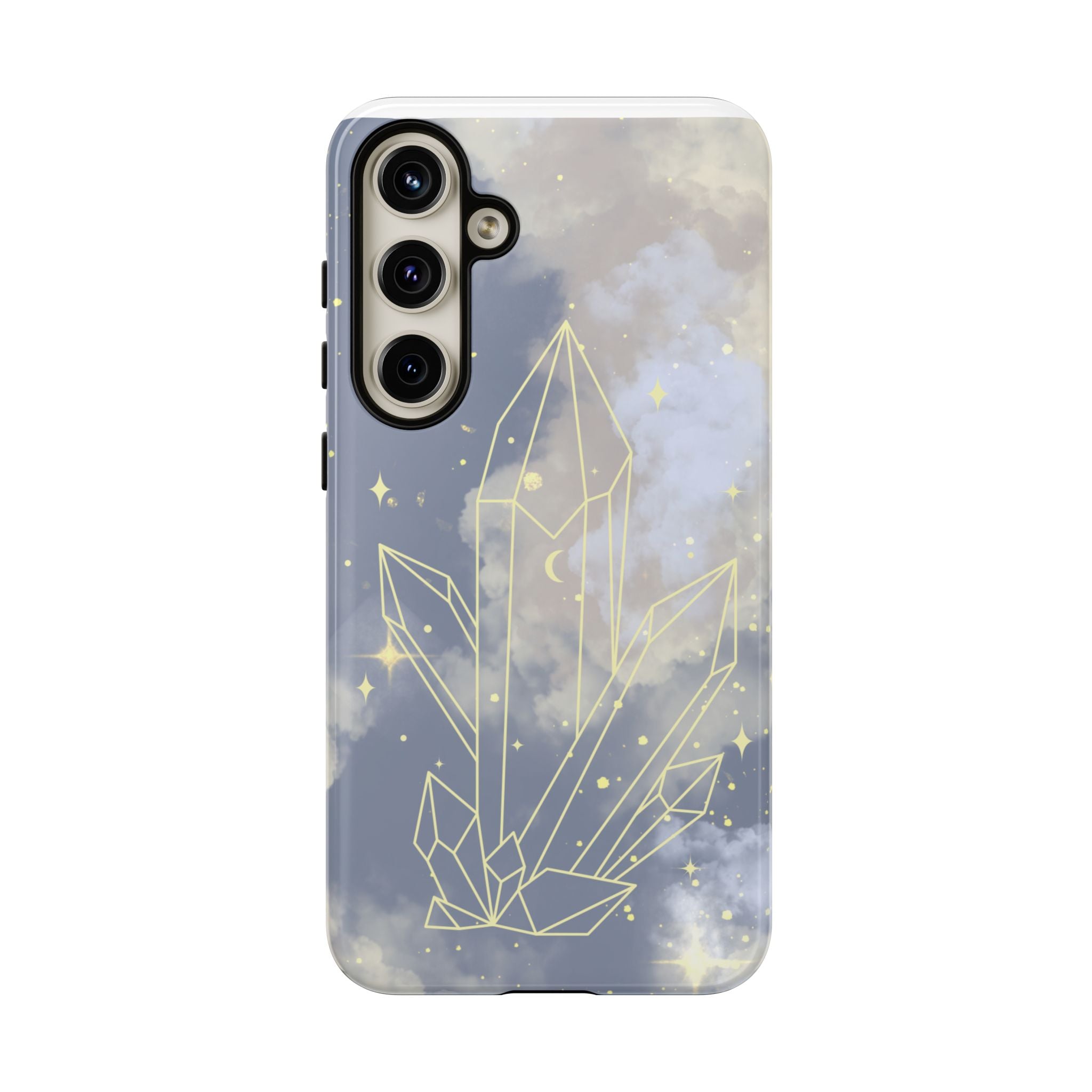 Crystal Moon Tough Phone Case — Mystical Cloudy Sky Protective Cover
