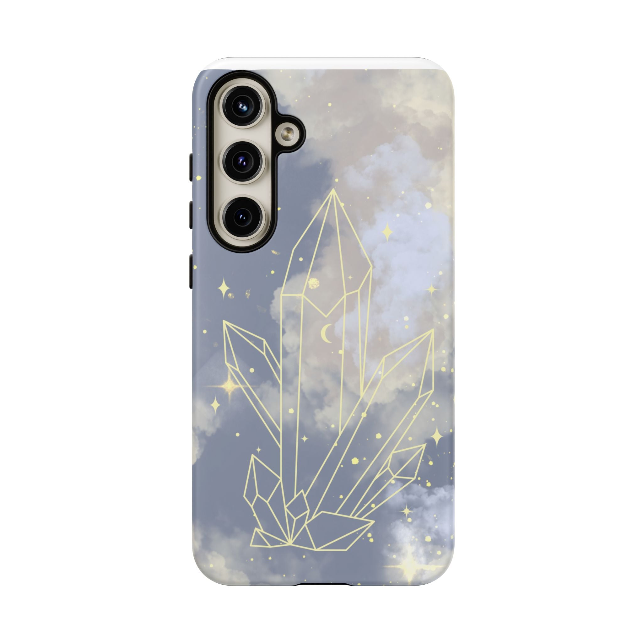 Crystal Moon Tough Phone Case — Mystical Cloudy Sky Protective Cover