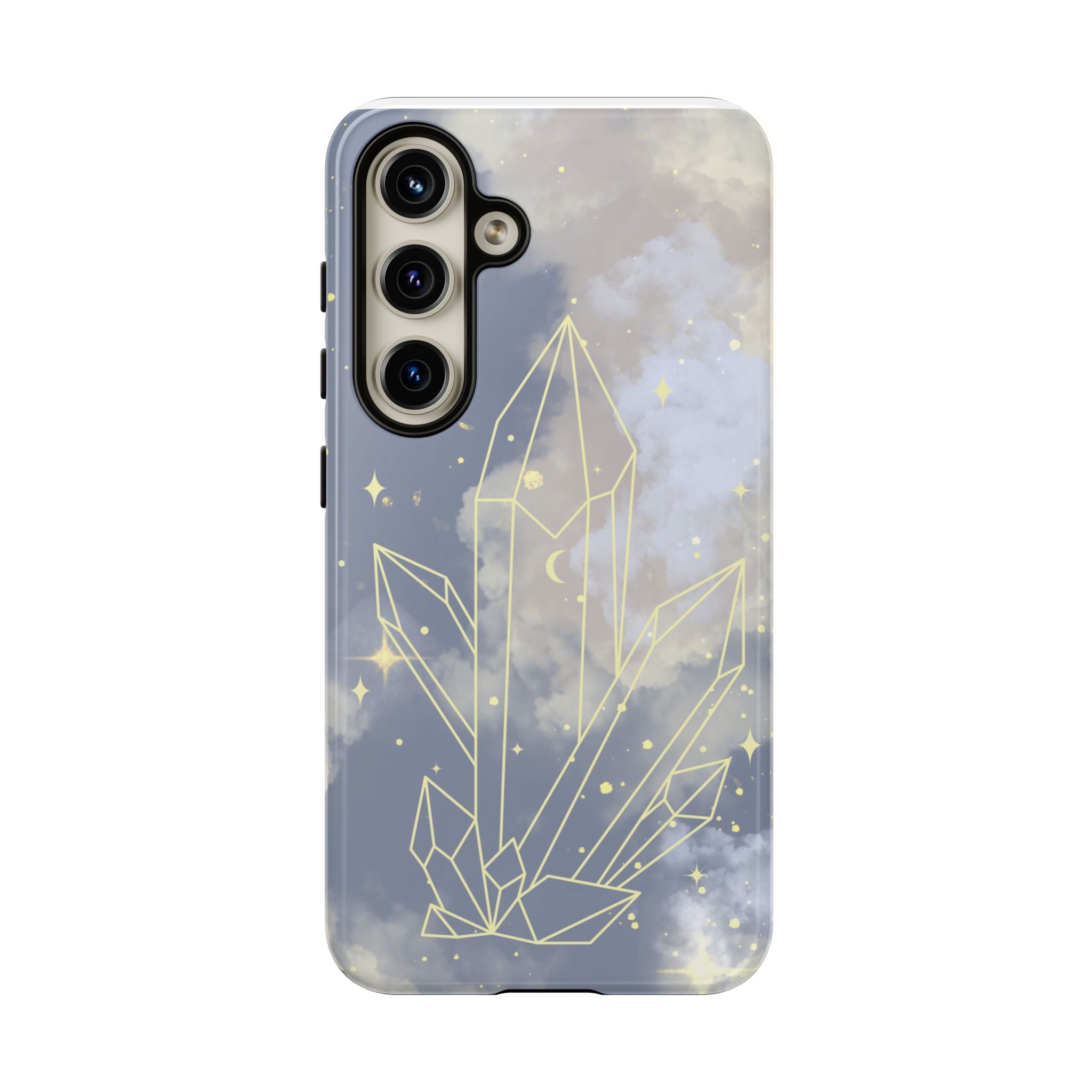 Crystal Moon Tough Phone Case — Mystical Cloudy Sky Protective Cover