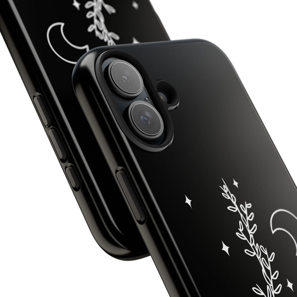 Floral Moon Tough Phone Case – Night Sky Botanical Phone Cover