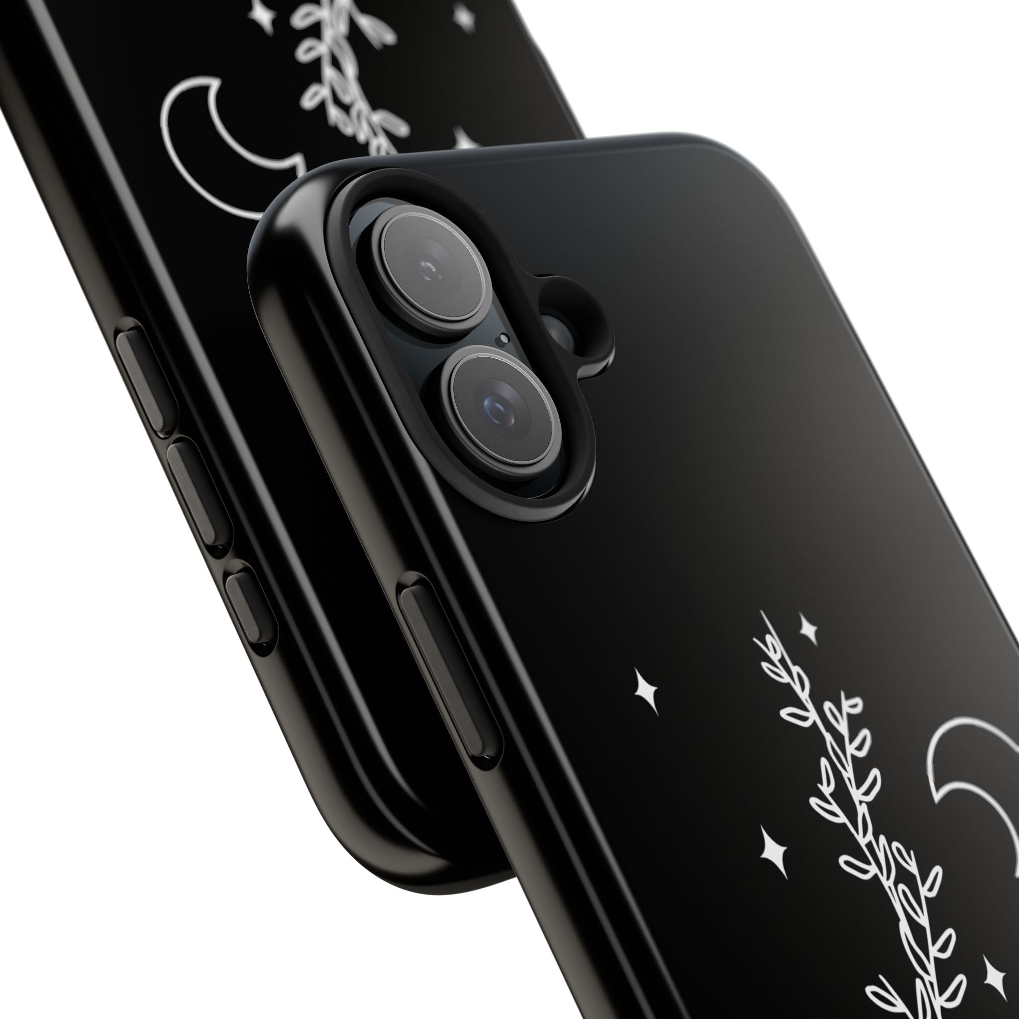 Floral Moon Tough Phone Case – Night Sky Botanical Phone Cover