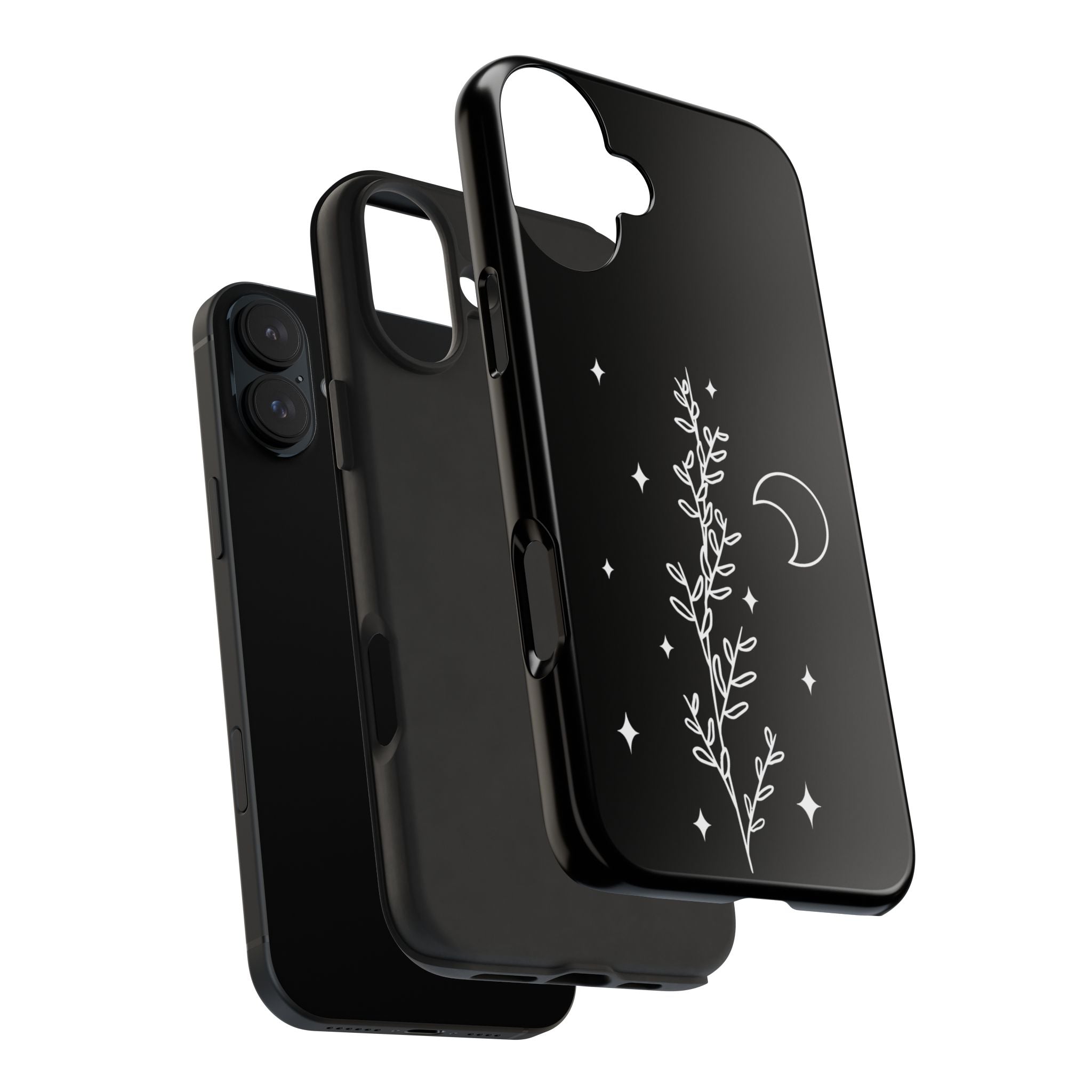 Floral Moon Tough Phone Case – Night Sky Botanical Phone Cover