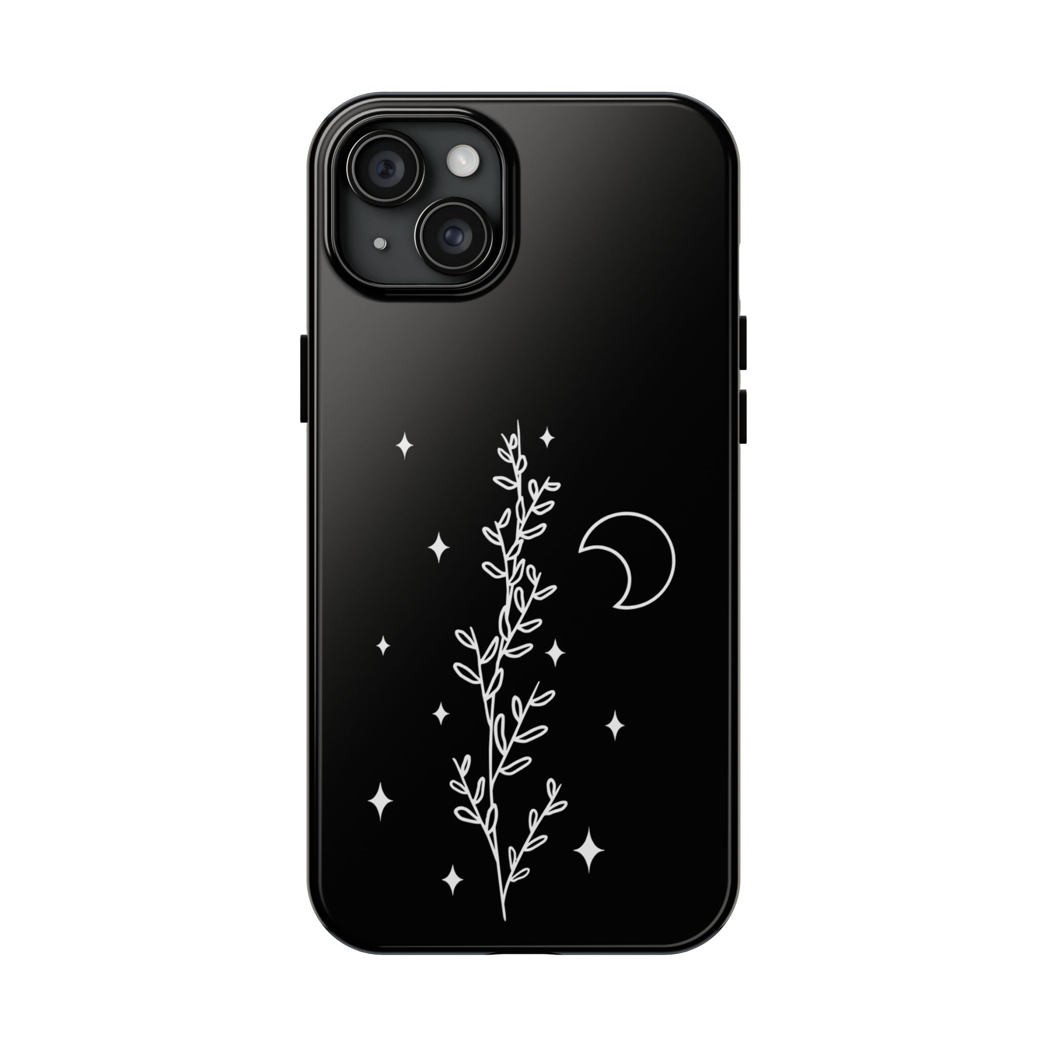 Floral Moon Tough Phone Case – Night Sky Botanical Phone Cover