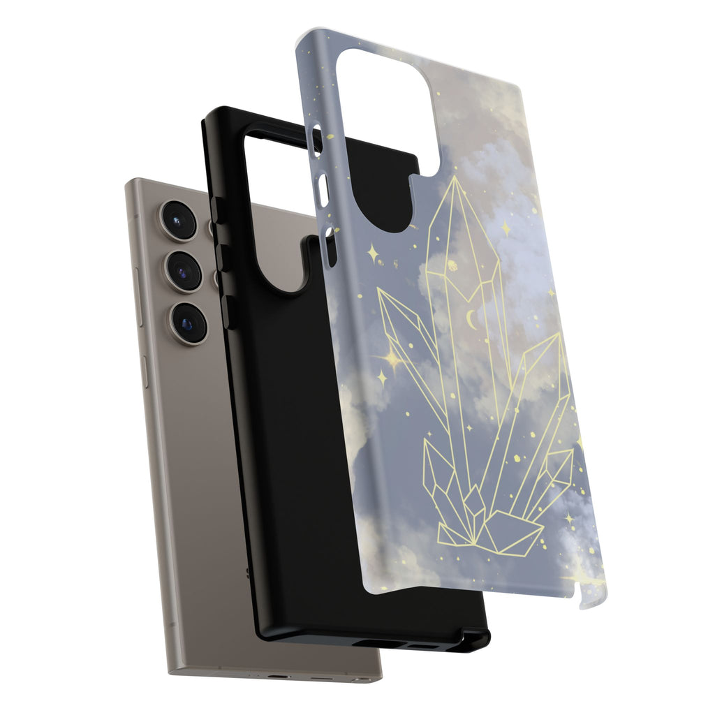 Crystal Moon Tough Phone Case — Mystical Cloudy Sky Protective Cover