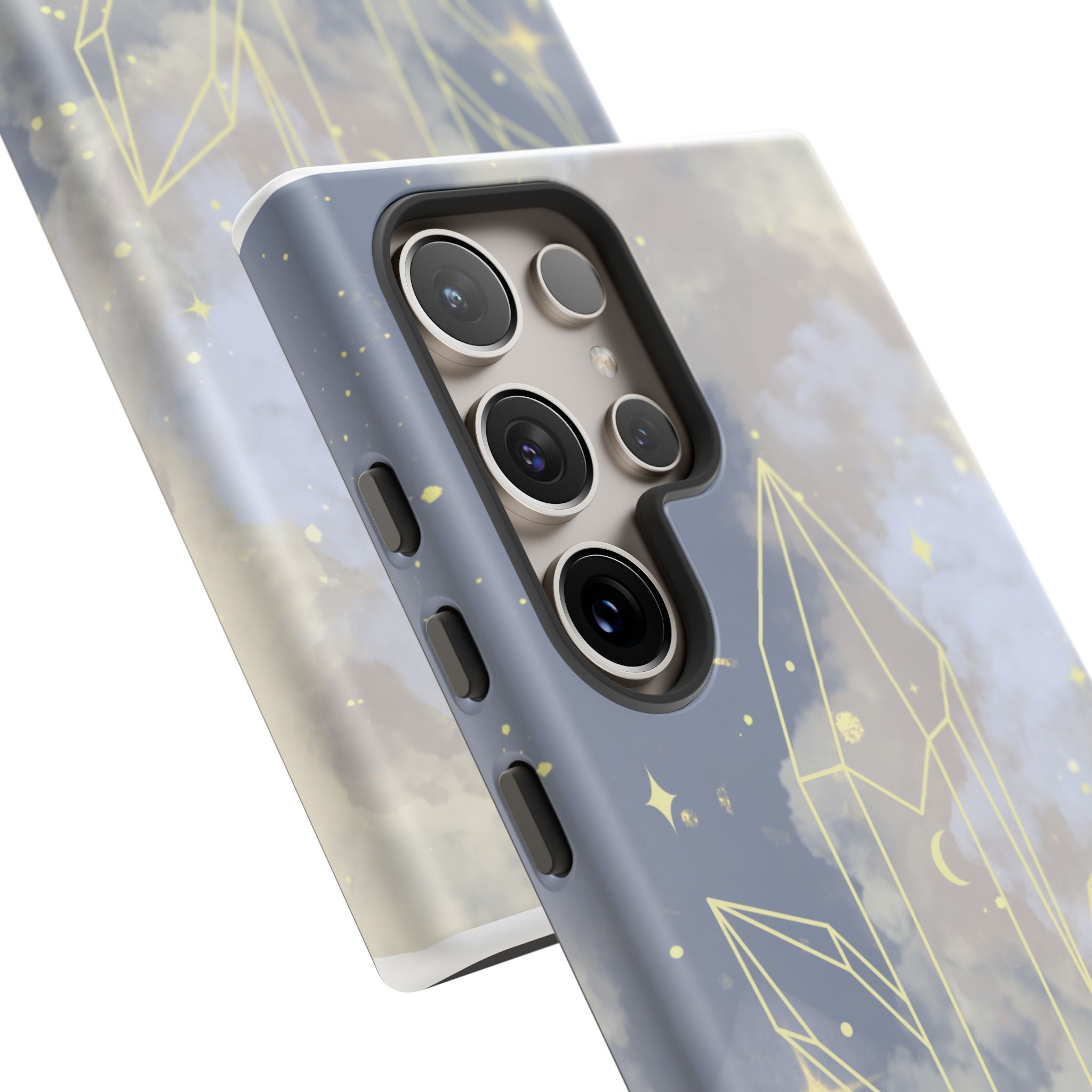 Crystal Moon Tough Phone Case — Mystical Cloudy Sky Protective Cover