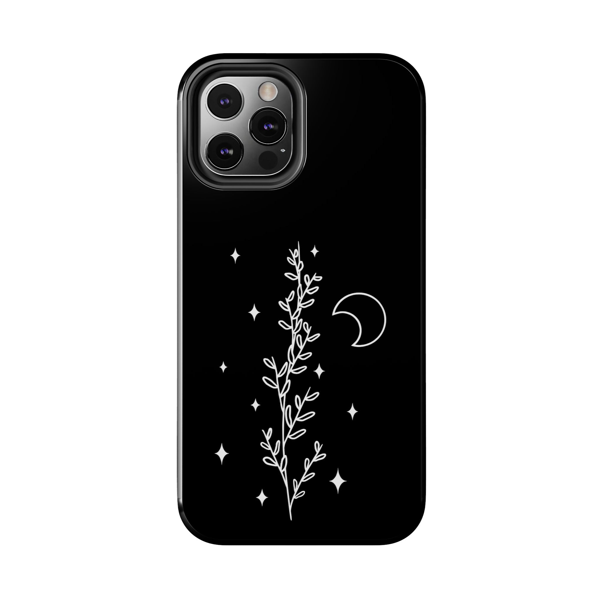 Floral Moon Tough Phone Case – Night Sky Botanical Phone Cover