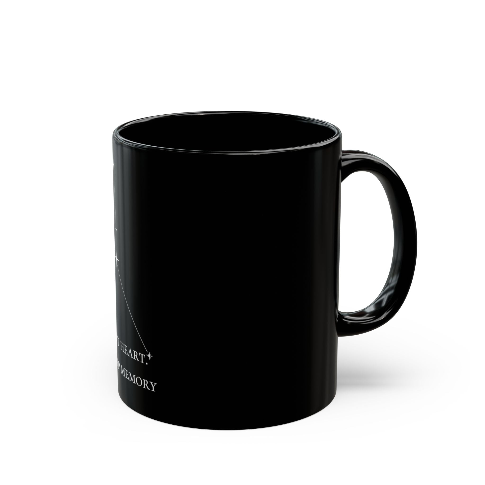 Cancer "Soft Heart, Sharp Memory" Constellation Mug — Black Ceramic Coffee Cup