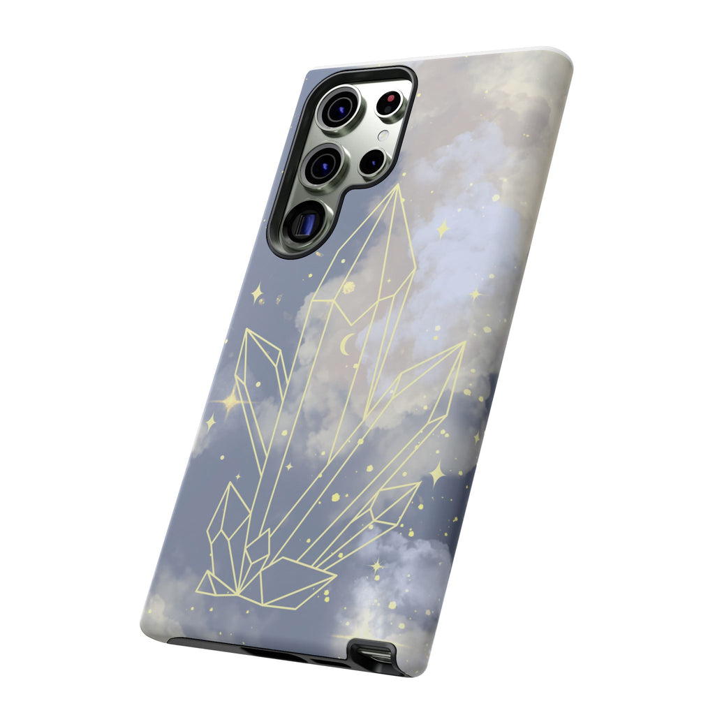 Crystal Moon Tough Phone Case — Mystical Cloudy Sky Protective Cover