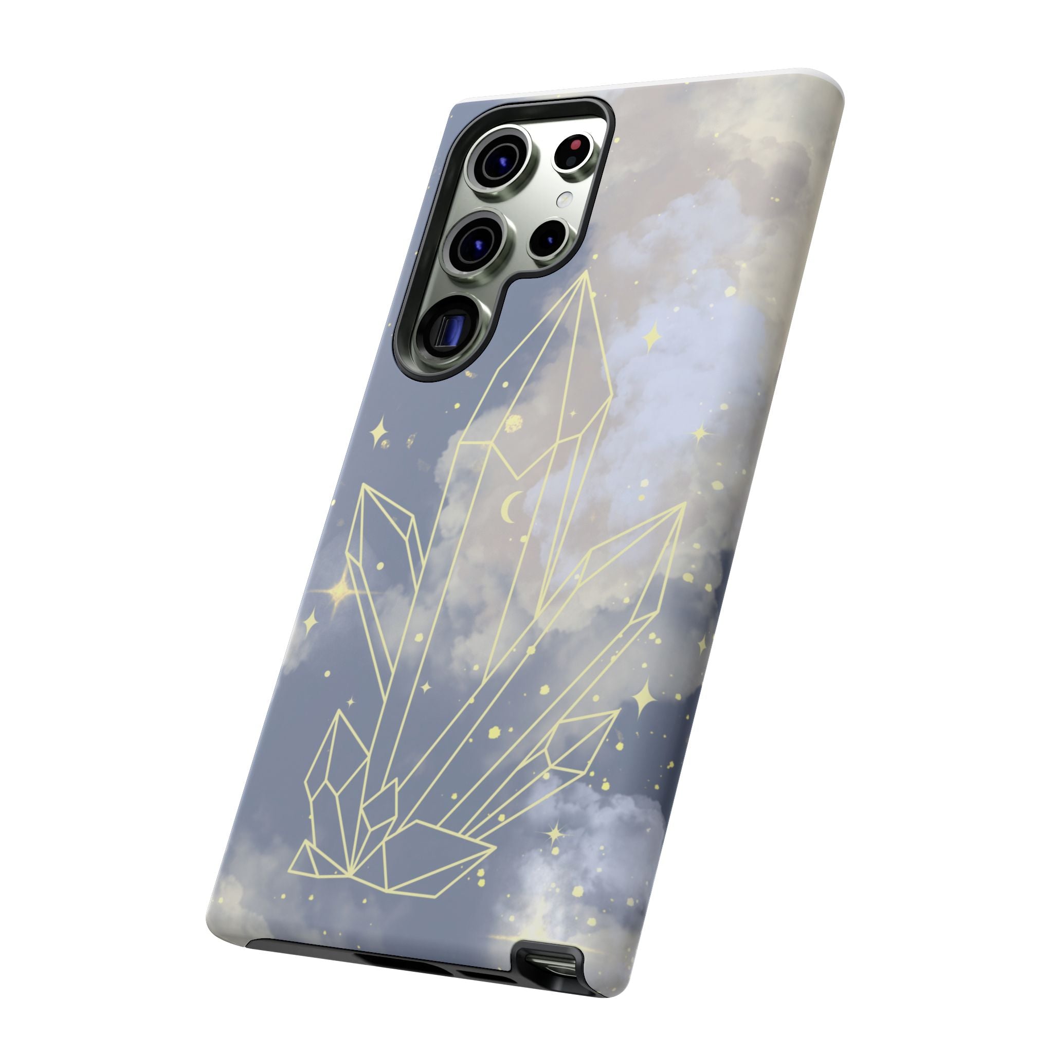Crystal Moon Tough Phone Case — Mystical Cloudy Sky Protective Cover