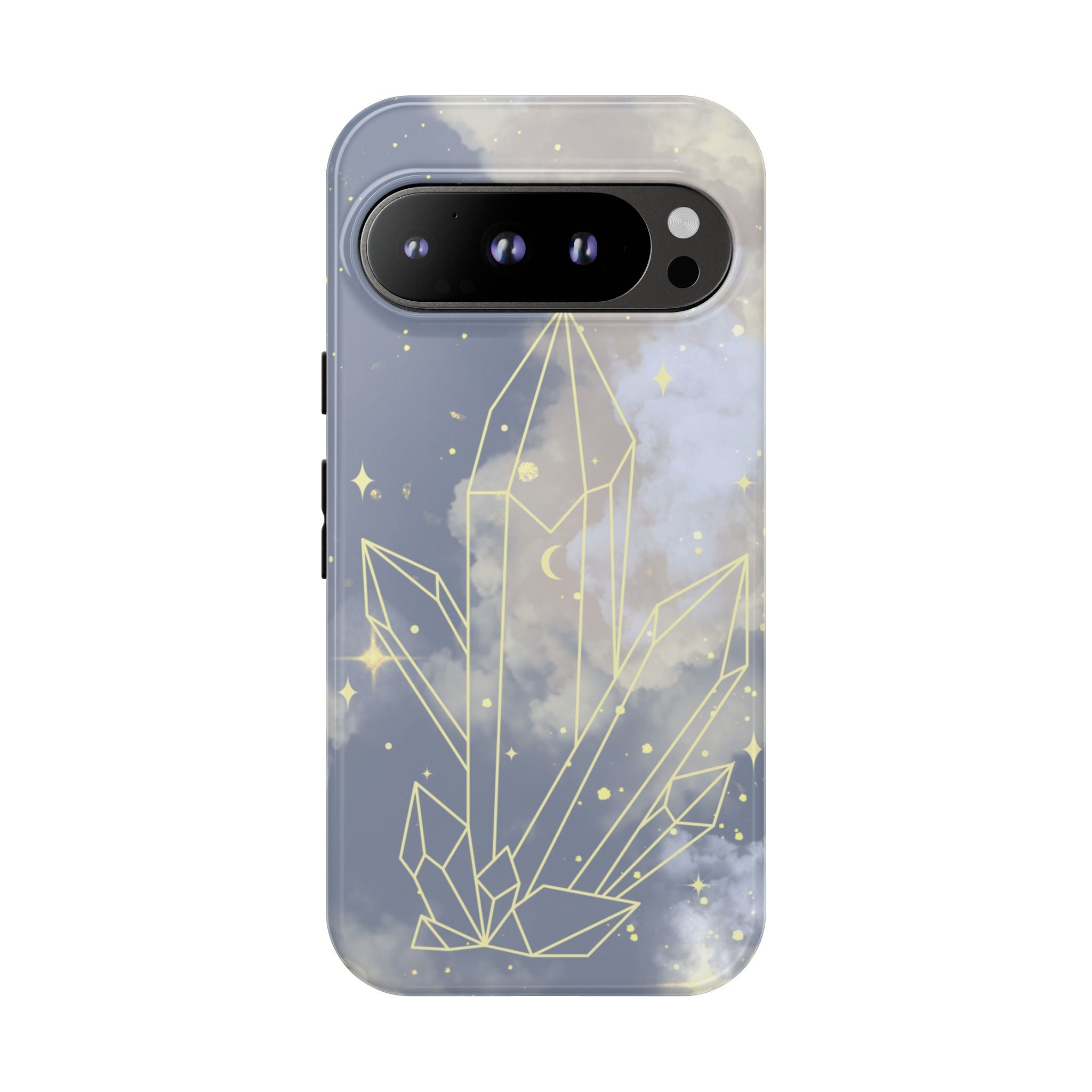 Crystal Moon Tough Phone Case — Mystical Cloudy Sky Protective Cover