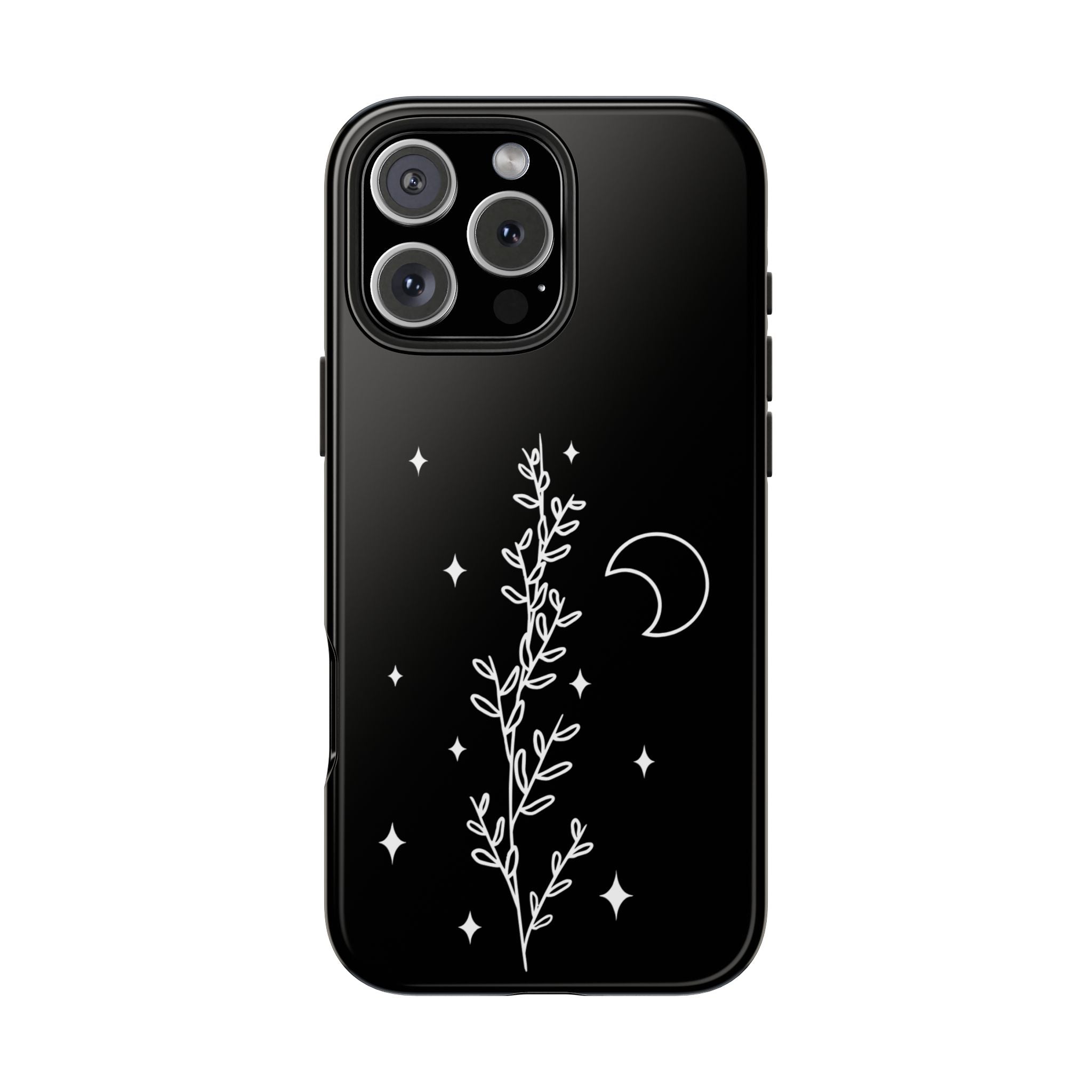 Floral Moon Tough Phone Case – Night Sky Botanical Phone Cover