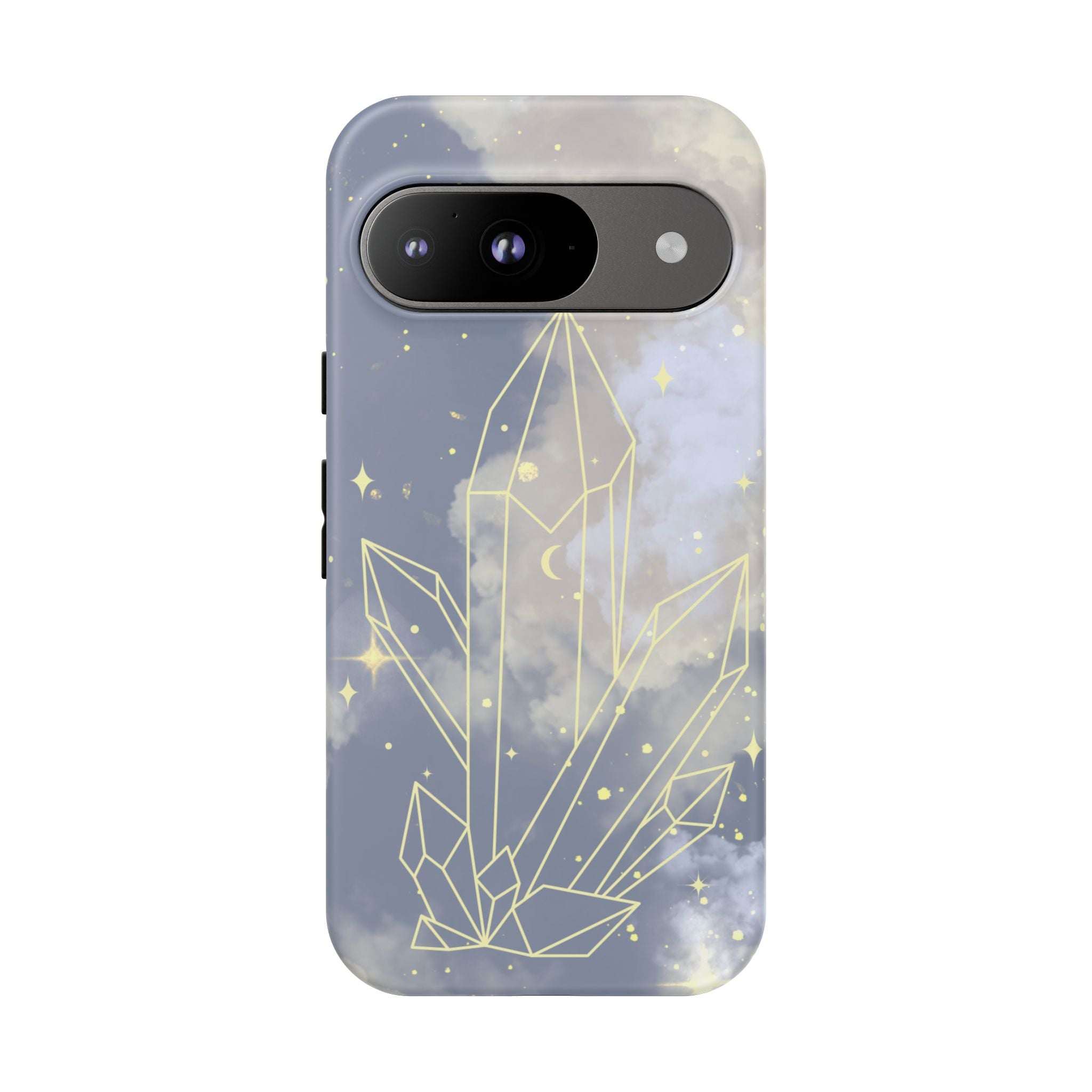 Crystal Moon Tough Phone Case — Mystical Cloudy Sky Protective Cover