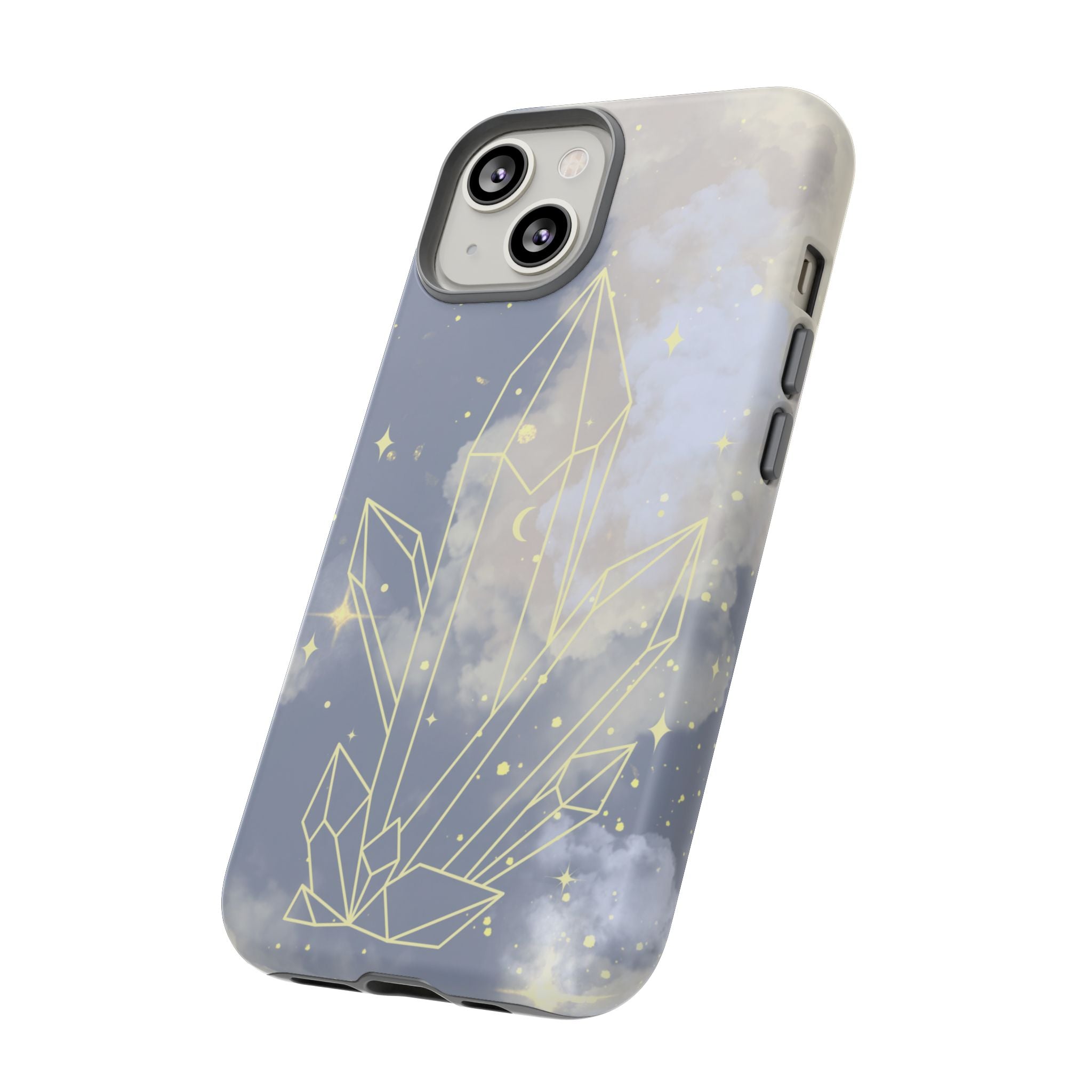 Crystal Moon Tough Phone Case — Mystical Cloudy Sky Protective Cover