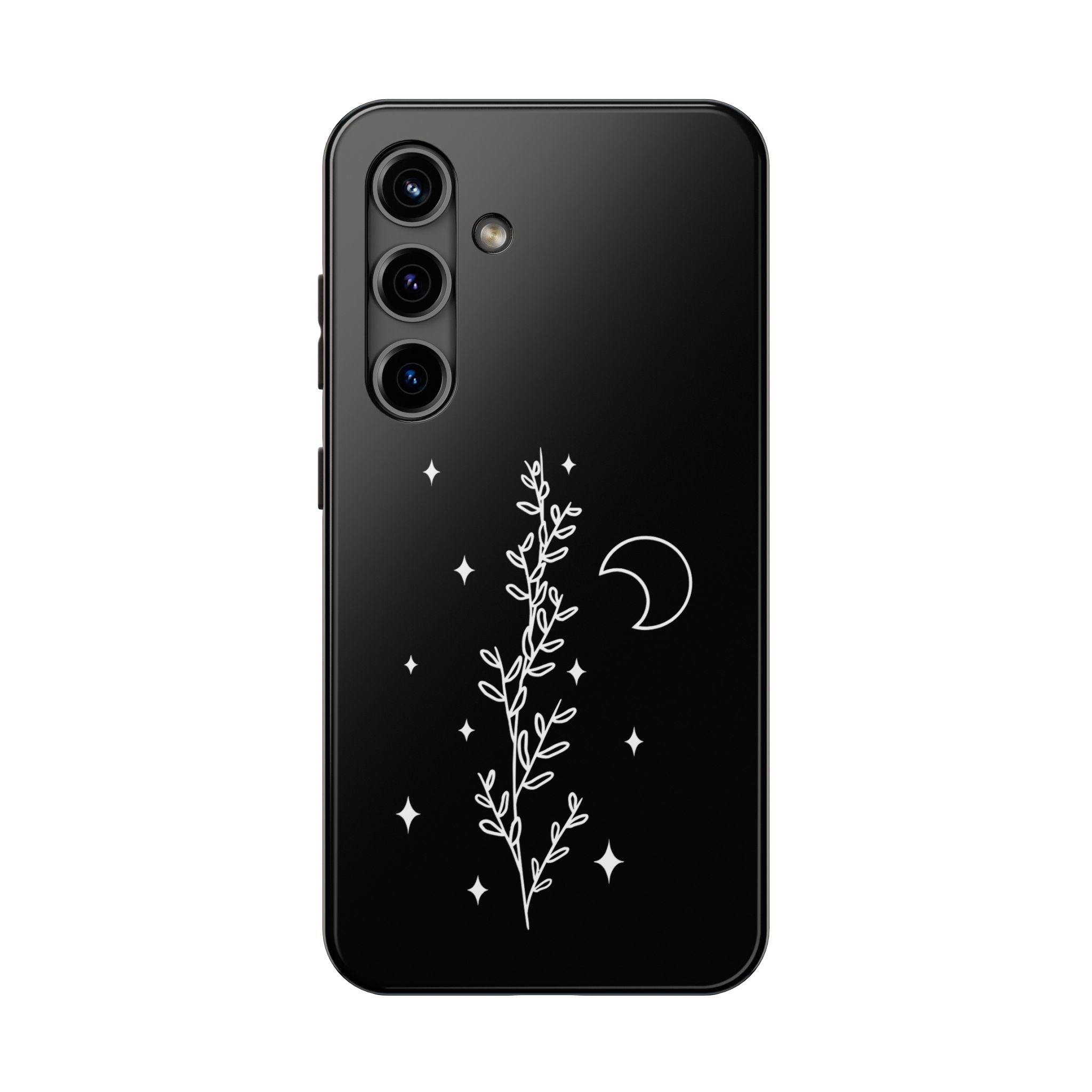 Floral Moon Tough Phone Case – Night Sky Botanical Phone Cover