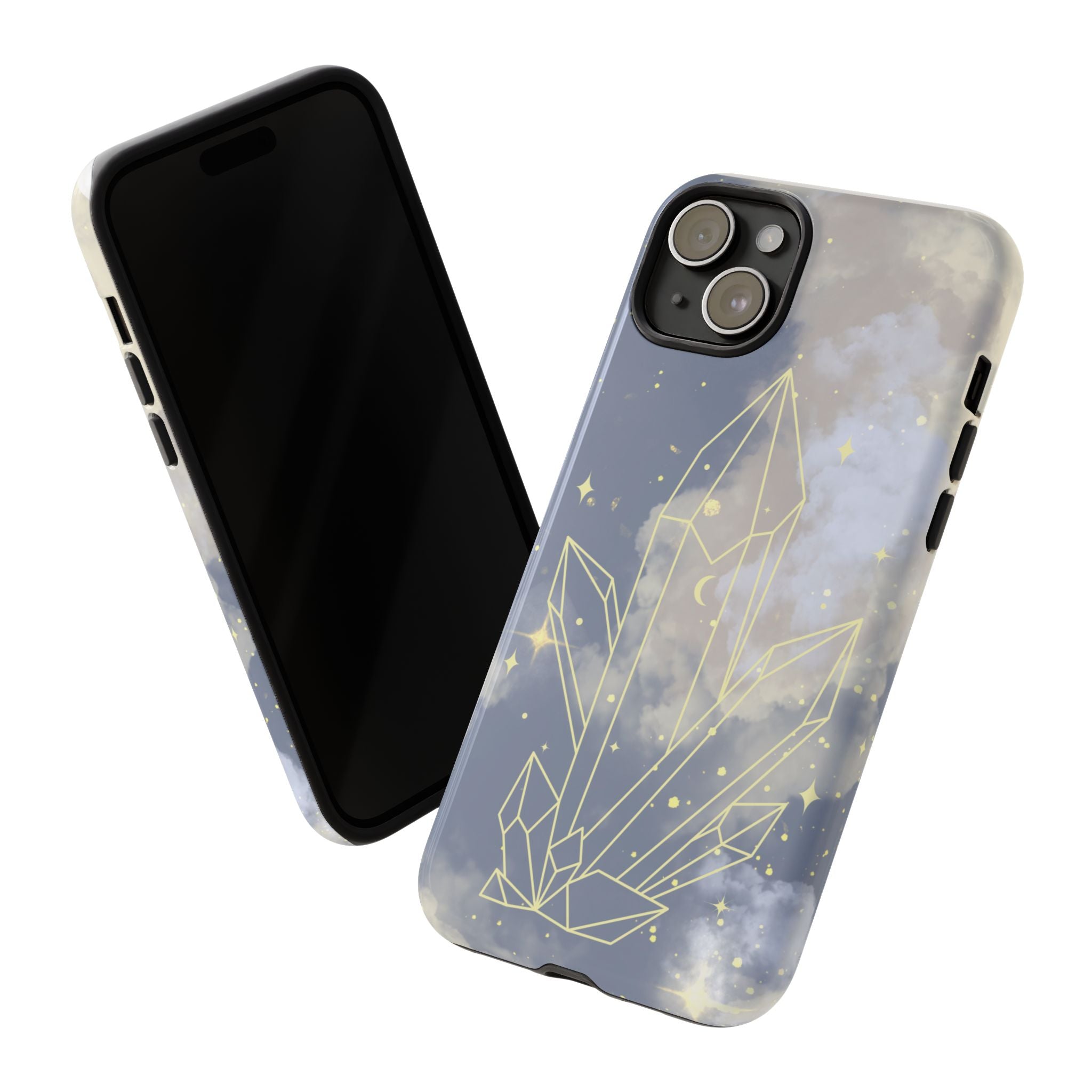 Crystal Moon Tough Phone Case — Mystical Cloudy Sky Protective Cover
