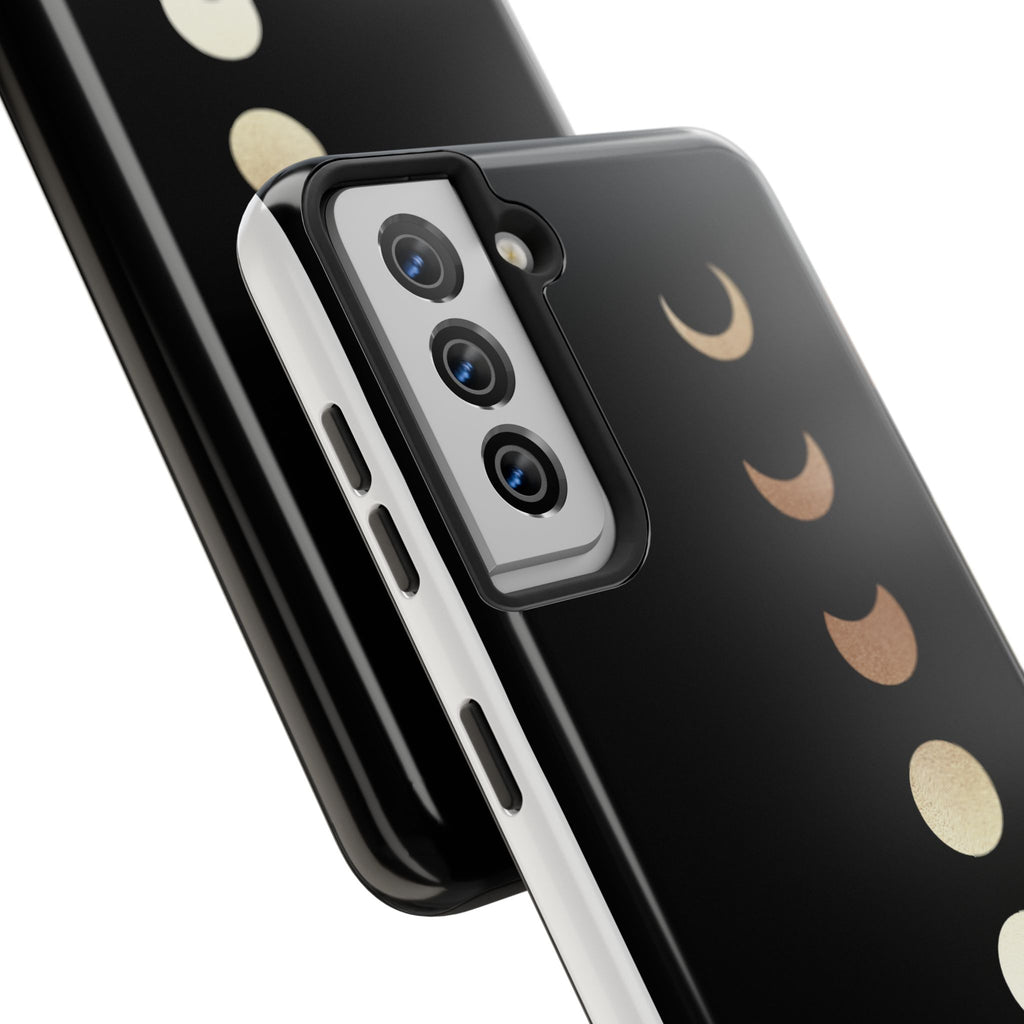 Moon Phase Tough Phone Case — Minimalist Celestial iPhone Protector