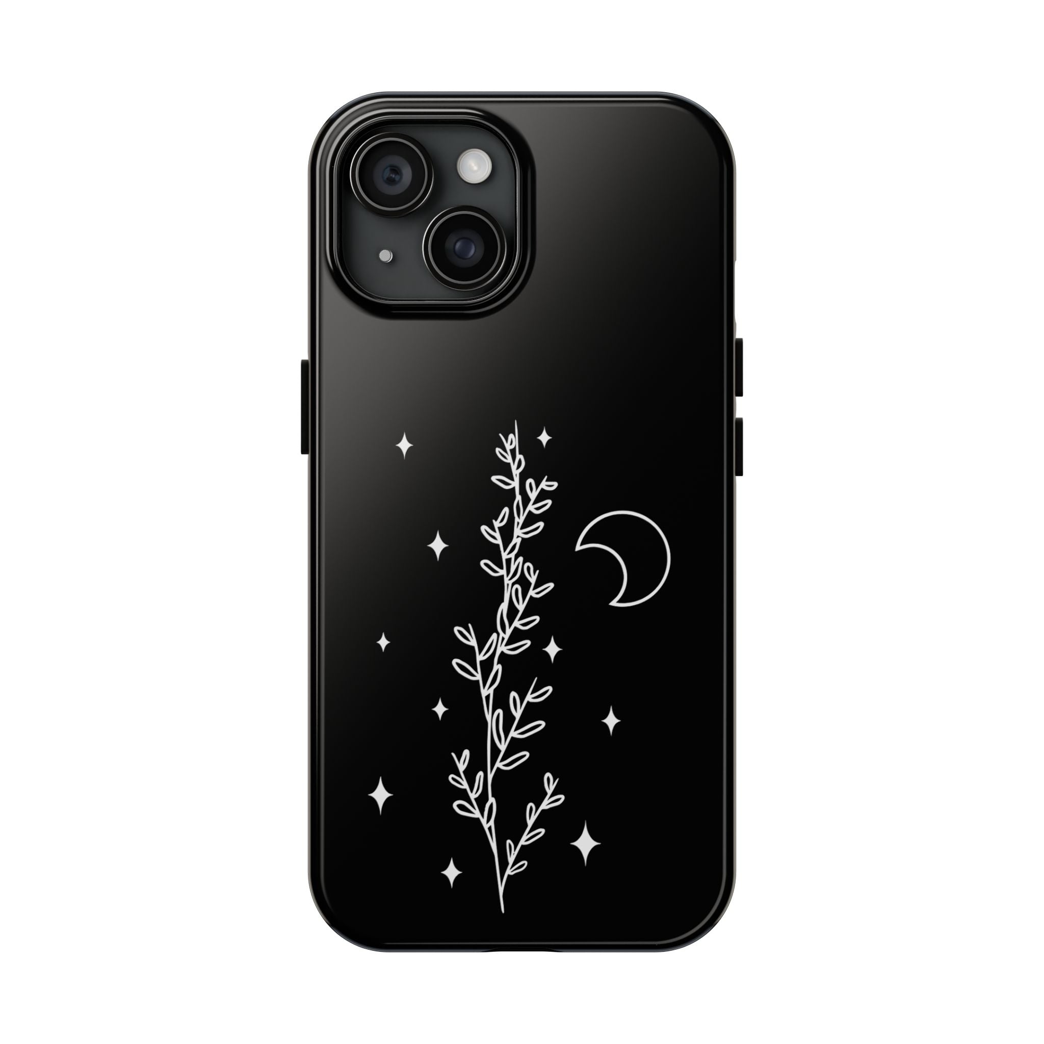 Floral Moon Tough Phone Case – Night Sky Botanical Phone Cover