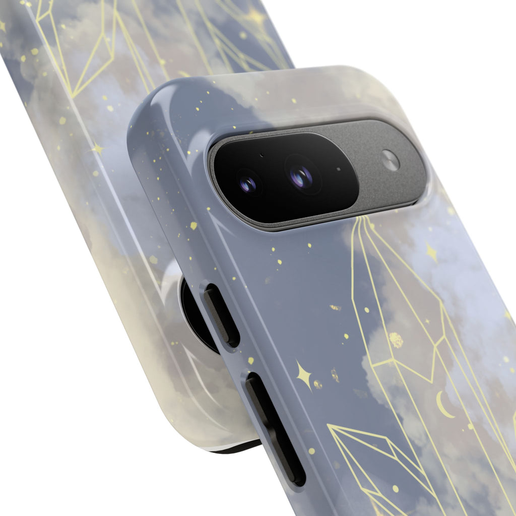 Crystal Moon Tough Phone Case — Mystical Cloudy Sky Protective Cover