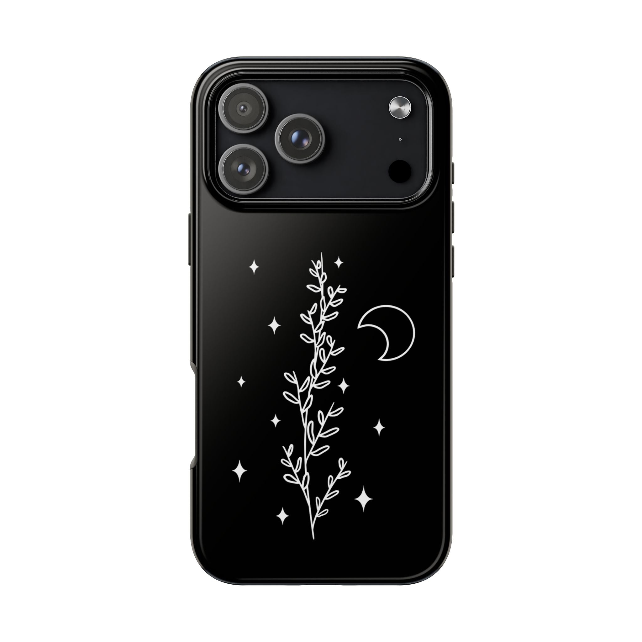 Floral Moon Tough Phone Case – Night Sky Botanical Phone Cover