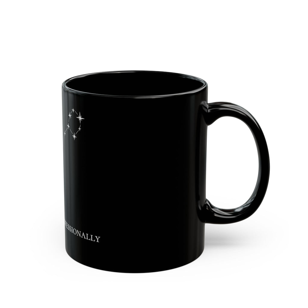 Pisces Constellation Mug - "Daydreaming Professionally " Black Mug — Celestial Coffee Cup