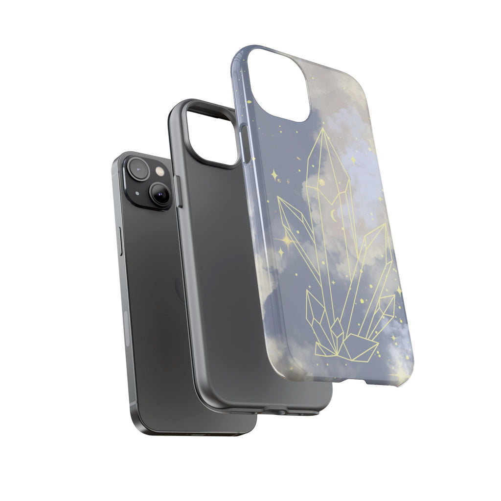 Crystal Moon Tough Phone Case — Mystical Cloudy Sky Protective Cover