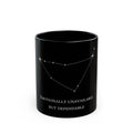 Capricorn- Black Constellation Mug — "Emotionally Unavailable But Dependable" Coffee Cup