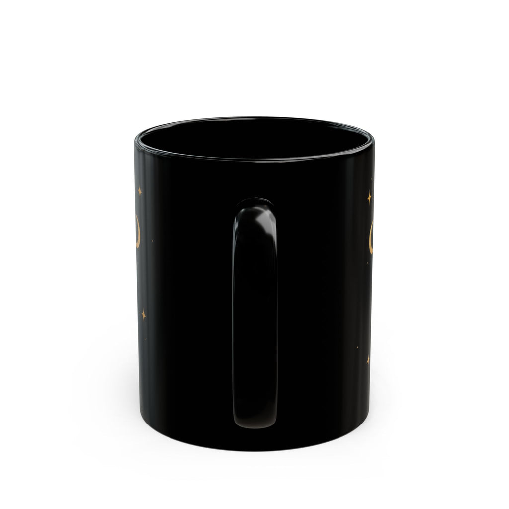 Running on Spells & Spite Black Mug — Witchy Coffee Mug (11oz/15oz)