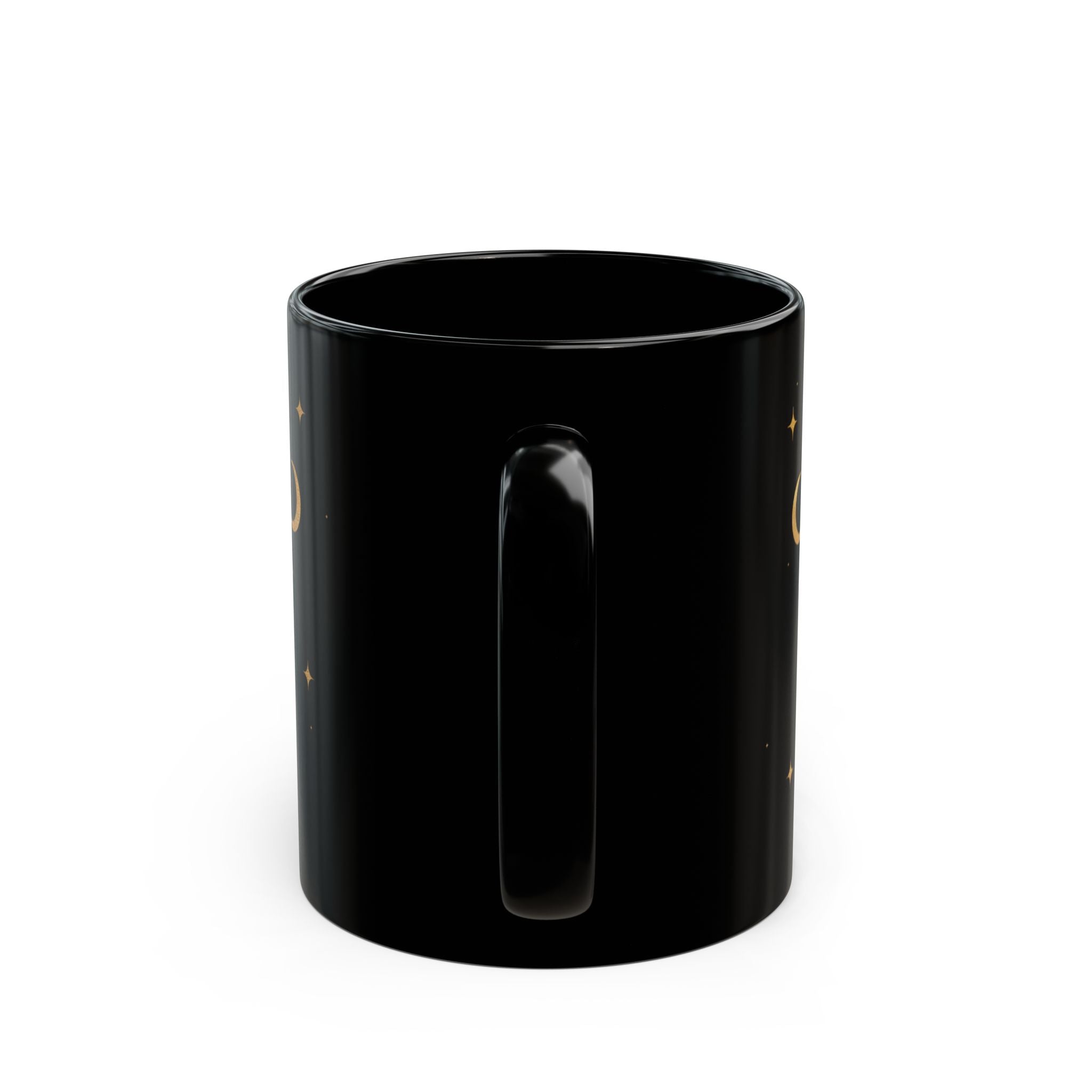 Running on Spells & Spite Black Mug — Witchy Coffee Mug (11oz/15oz)