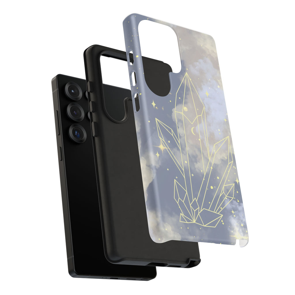 Crystal Moon Tough Phone Case — Mystical Cloudy Sky Protective Cover