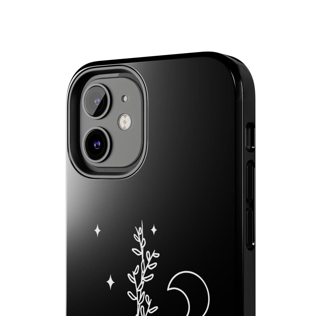 Floral Moon Tough Phone Case – Night Sky Botanical Phone Cover