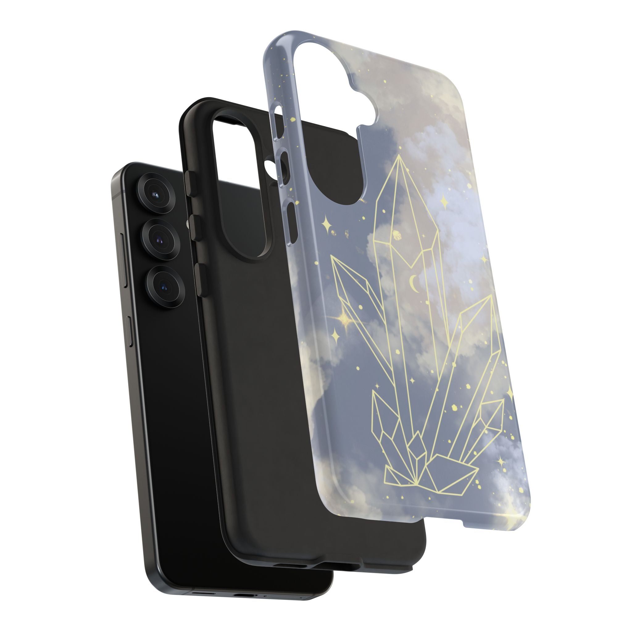 Crystal Moon Tough Phone Case — Mystical Cloudy Sky Protective Cover