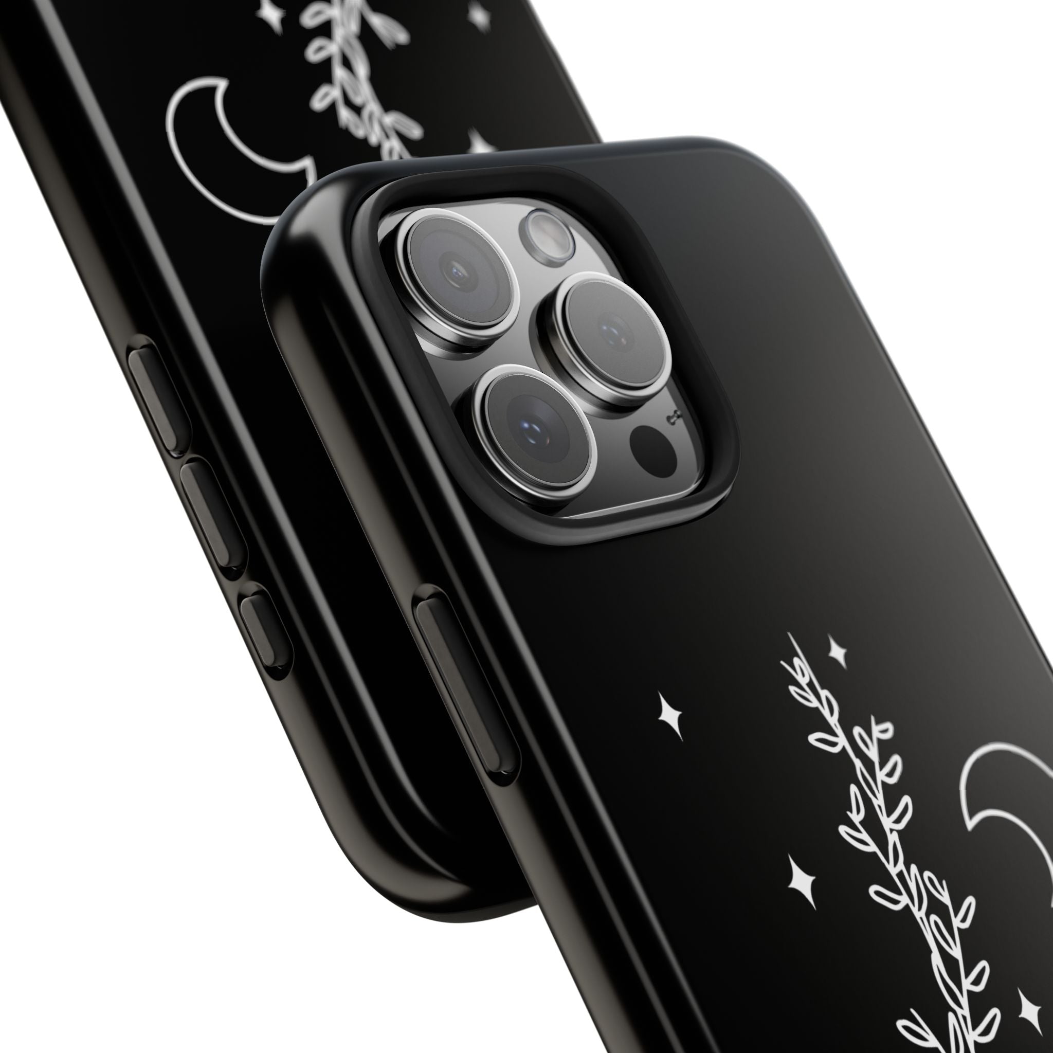 Floral Moon Tough Phone Case – Night Sky Botanical Phone Cover