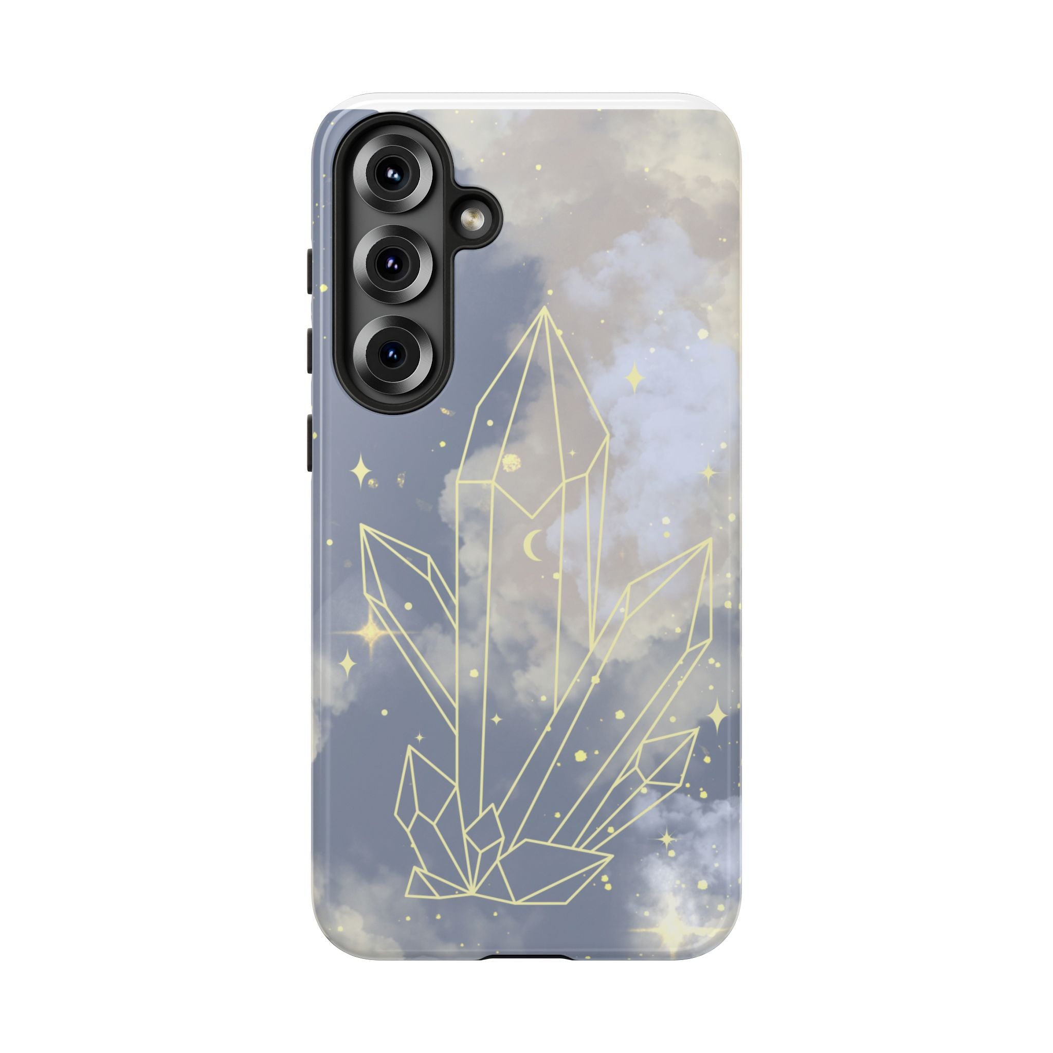 Crystal Moon Tough Phone Case — Mystical Cloudy Sky Protective Cover