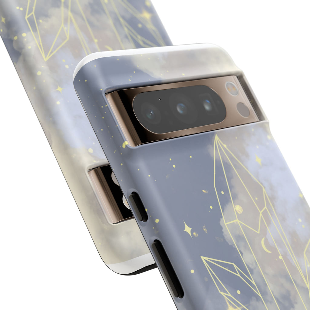 Crystal Moon Tough Phone Case — Mystical Cloudy Sky Protective Cover