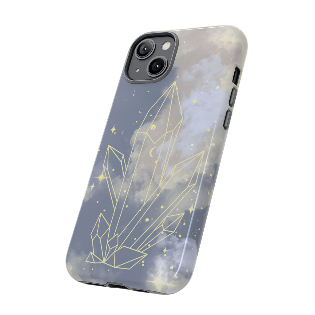 Crystal Moon Tough Phone Case — Mystical Cloudy Sky Protective Cover