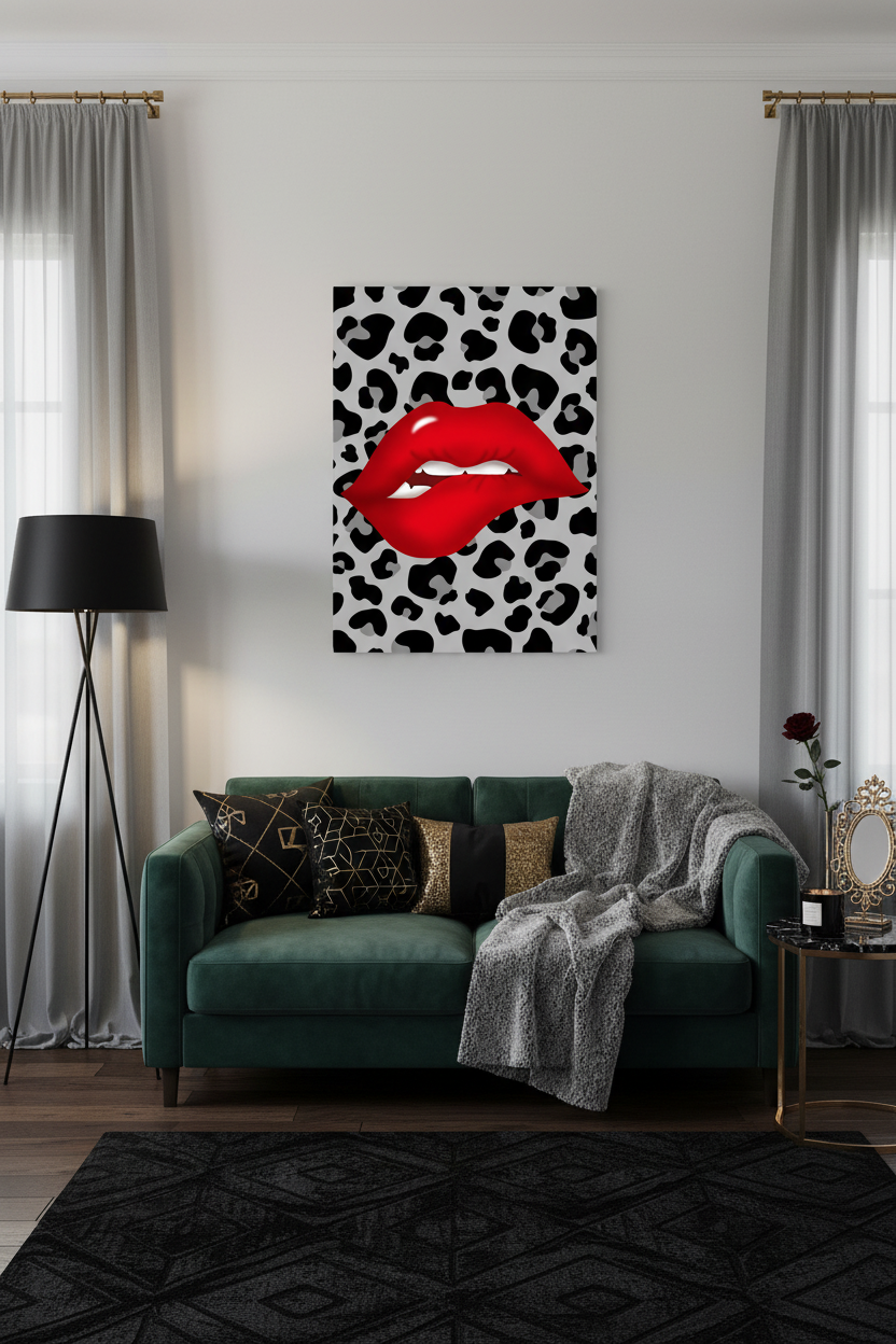 Femme Feral canvas print - living room mockup