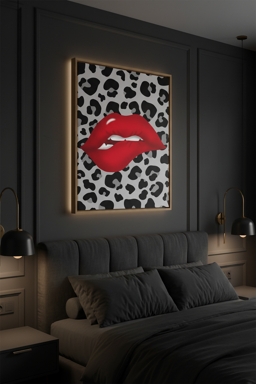 Femme Feral canvas print - bedroom mockup